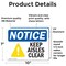 Signmission Keep Aisles Clear, 10 in W x Rectangle, Vinyl Decal OS-2PACK-NS-D-710-L-15841 - alternate 3